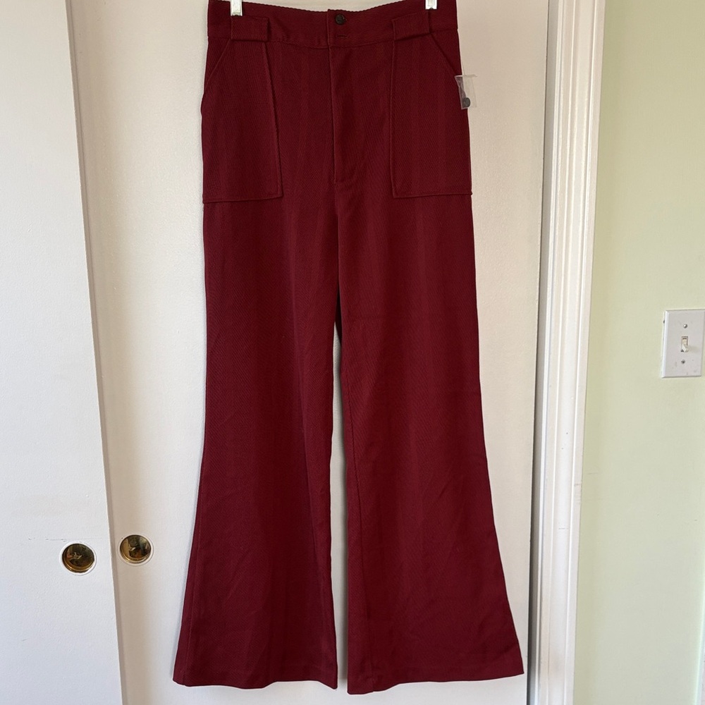 Free People Rudy High Waist Flare Wide Leg Pants 8 - Picture 4 of 11